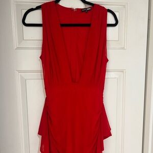 Fashion Nova Red Sleeveless Dress